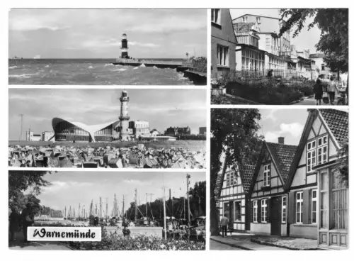 AK, Rostock Warnemünde, fünf Abb., 1974