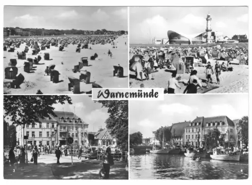 AK, Rostock Warnemünde, vier Abb., 1972