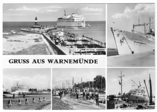AK, Rostock Warnemünde, fünf Abb., 1973