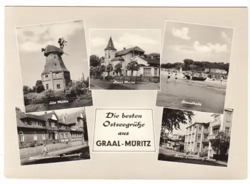 AK, Seeheilbad Graal-Müritz, fünf Abb., gestaltet, 1966