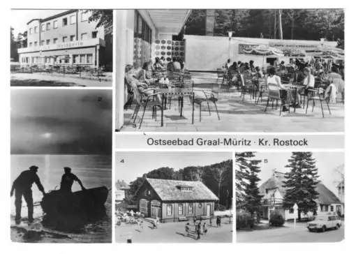 AK, Seeheilbad Graal-Müritz, fünf Abb., u.a. Konsum-Gaststätte "Waldperle", 1986