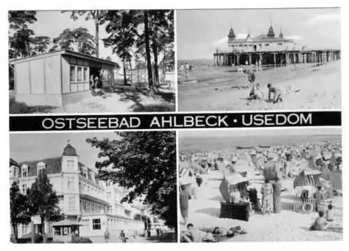 AK, Seebad Ahlbeck auf Usedom, vier Abb., 1968