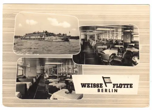 AK, Berlin, Weiße Flotte, drei Abb., gestaltet, 1965
