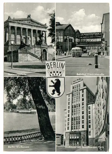 AK, Berlin, vier Abb., 1957