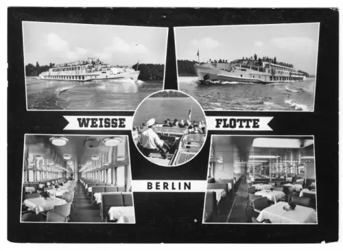 AK, Berlin, Weiße Flotte, fünf Abb., gestaltet, 1967
