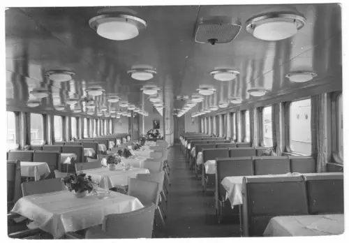 AK, Berlin, Weiße Flotte Berlin, Luxusfahrgastschiff, Gesellschaftssalon, 1975