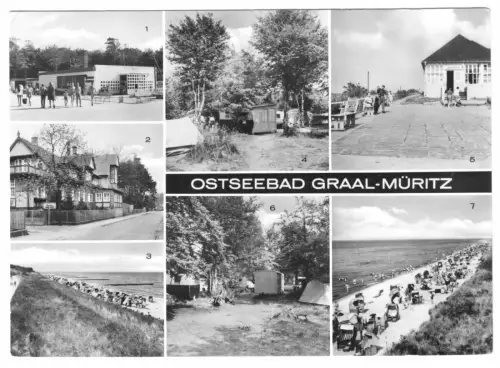 AK, Seeheilbad Graal-Müritz, sieben Abb., 1976