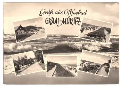 AK, Seeheilbad Graal-Müritz, sechs Abb., gestaltet, 1963