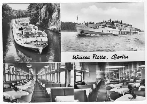 AK, Berlin, Weiße Flotte Berlin, vier Abb., 1975