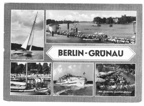 AK, Berlin Grünau, fünf Abb., gestaltet, 1963