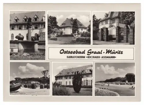 AK, Seeheilbad Graal-Müritz, Sanatorium "Richard Assmann", sechs Abb., 1965