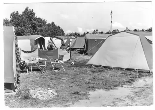 AK, Börgerende-Rethwisch Kr. Bad Doberan, Zeltplatz Börgerende, belebt, 1980