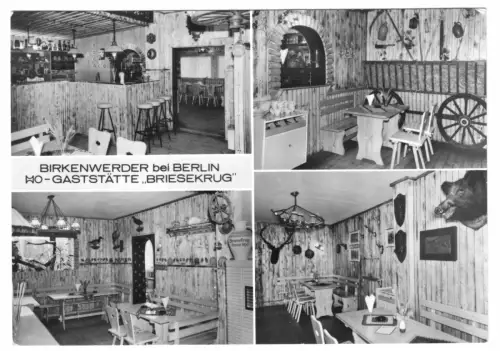AK, Birkenwerder bei Berlin, HO-Gaststätte "Briesekrug", vier Abb., 1979