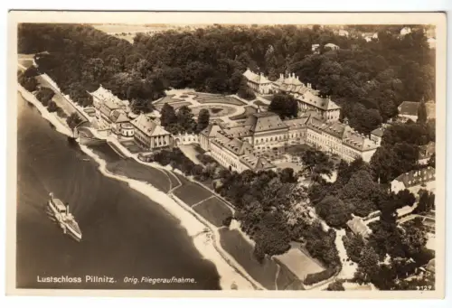 AK, Dresden, Schloß Pillnitz, Luftbildansicht, 1938