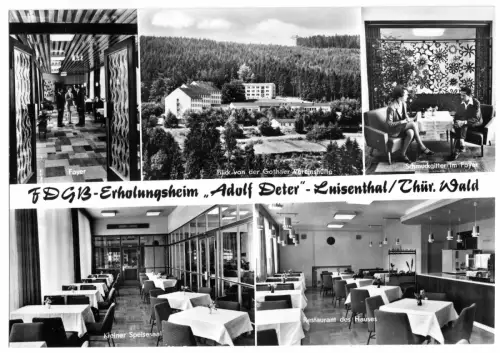 AK Großformat, 21 x 15 cm, Luisenthal Thür. Wald, FDGB-Heim "Adolf Deter", 1974