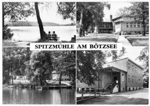 AK Großformat, 21 x 15 cm, Straußberg bei Berlin, Spitzmühle am Bötzsee, 4 Abb.