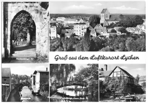 AK Großformat, 21 x 15 cm, Lychen Uckermark, fünf Abb., 1975