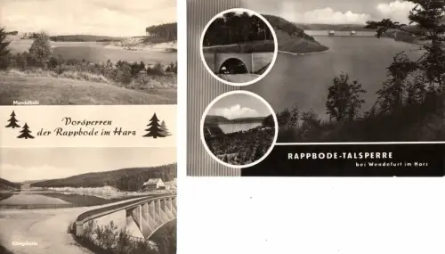 Posten von 24 versch. AK, Talsperren im Ostharz, 1950er und 1970er
