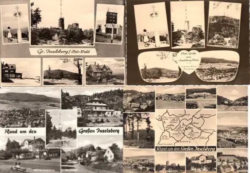 Posten von 52 versch. AK, Inselsberg Thür., 1950er bis 2000er