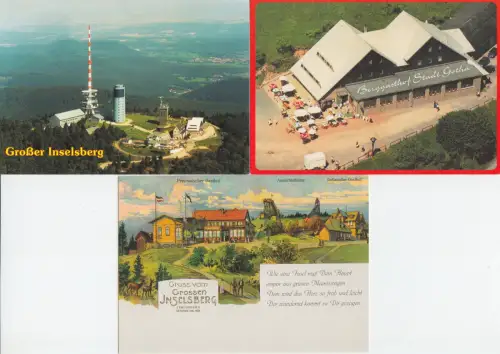 Posten von 52 versch. AK, Inselsberg Thür., 1950er bis 2000er