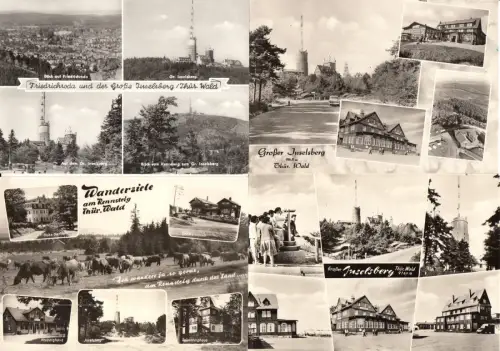 Posten von 52 versch. AK, Inselsberg Thür., 1950er bis 2000er