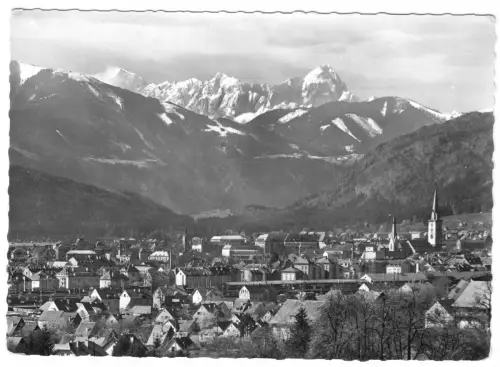 AK, Villach, Kärnten, Gesamtansicht mit Mangart, um 1960