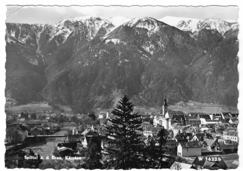 AK, Spittal a.d. Drau, Kärnten, Teilansicht, 1959
