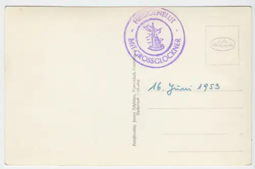 AK, Heiligenblut, Kärnten, Teilansicht mit Kirche und Großglockner, 1953