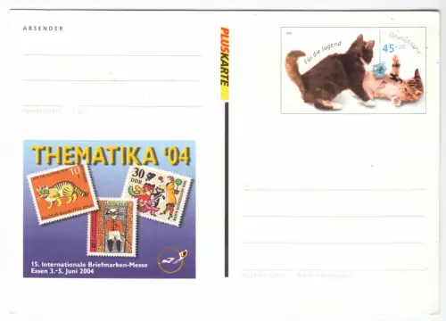 Ganzsache, **, Mi-Nr. BRD PSO 85, Thematika '04