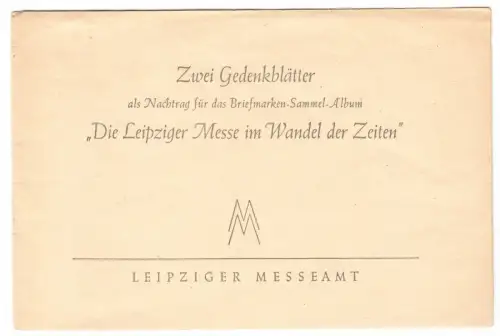 zwei Gedenkblätter, LEIPZIGER MESSE Herbst 1948, Mi.-Nr. SBZ 198/99