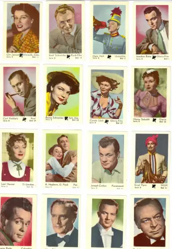 92 Sammelbilder, Schauspieler der 1950er Jahre, Reihe B