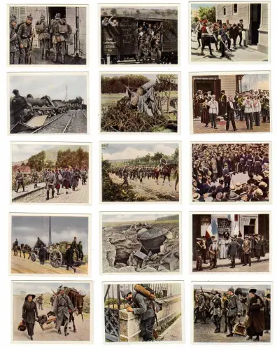 232 versch. Sammelbilder, Der (I.) Weltkrieg, Fa. Haus Bergmann Privat, 1920er