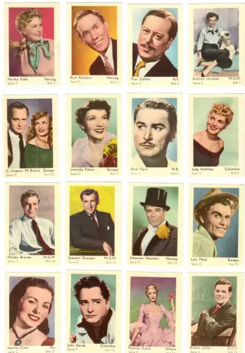 59 Sammelbilder, Schauspieler der 1950er Jahre, Reihe C