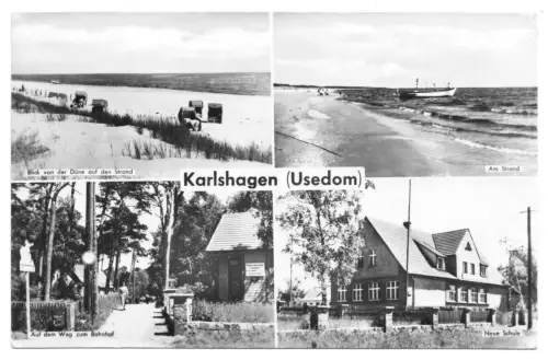 AK, Karlshagen Usedom, vier Abb., 1960