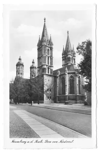 AK, Naumburg Saale, Dom von Nordwest, um 1955