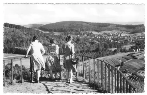 AK, Bad Liebenstein Thür., Blick vom Morgentor, belebt, 1967
