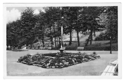 AK, Bad Suderode Harz, Kurpark mit Springbrunnen, 1955