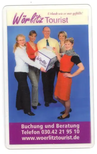 Kalender Scheckkartenformat, 2009, Werbung: Wörlitz Tourist