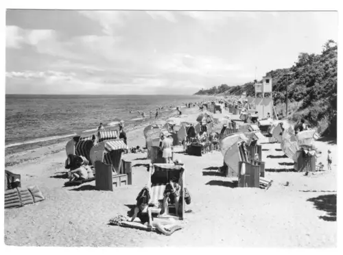 AK, Ostseebad Rerik, Strandpartie belebt mit Rettunsturm, Version 2, 1973