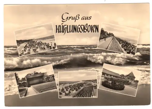 AK, Kühlungsborn Kr. Bad Doberan, sechs Abb., gestaltet, 1961