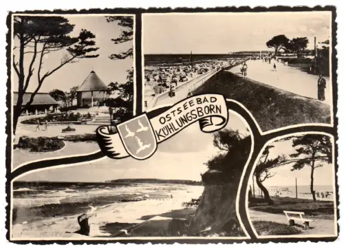 AK, Kühlungsborn Kr. Bad Doberan, vier Abb., gestaltet, um 1964, Echtfoto