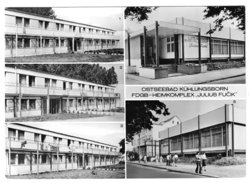 AK, Kühlungsborn Kr. Bad Doberan, FDGB-Heimkomplex "Julius Fucik", 5 Abb., 1978