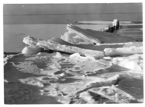 AK, Kühlungsborn Kr. Bad Doberan, Wintermotiv Eisschollen, Version 2, 1974