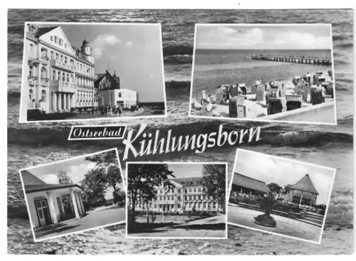 AK, Kühlungsborn Kr. Bad Doberan, sechs Abb., gestaltet, 1966