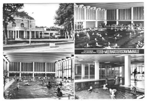 AK, Kühlungsborn Kr. Bad Doberan, Meerwasserschwimmhalle, vier Abb., 1977