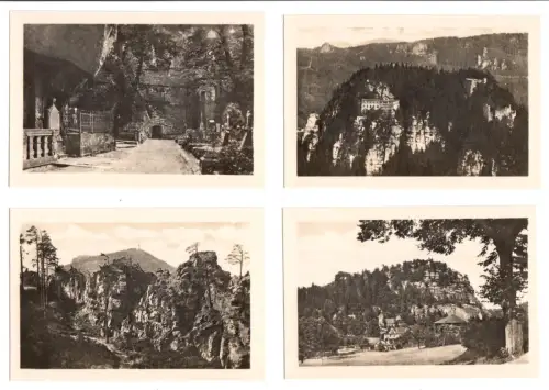 neun kleine Fotos, Oybin, Zittauer Gebirge, Format: 6 x 9 cm, um 1955