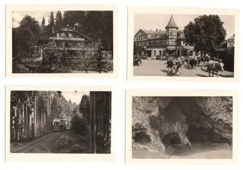 neun kleine Fotos, Tabarz Thür. , Format: 6 x 9 cm, 1952