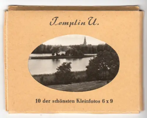 Mäppchen mit 10 kleinen Fotos, Templin Uckermark, 1955, Format:  6 x 9 cm