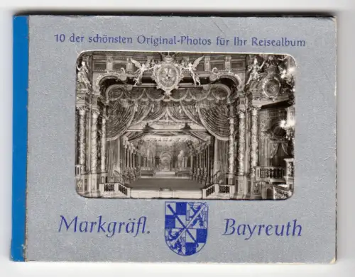 Heftchen mit 10 kleinen Fotos, Markgräfl. Bayreuth, um 1965,Format: 6,8 x 8,8 cm