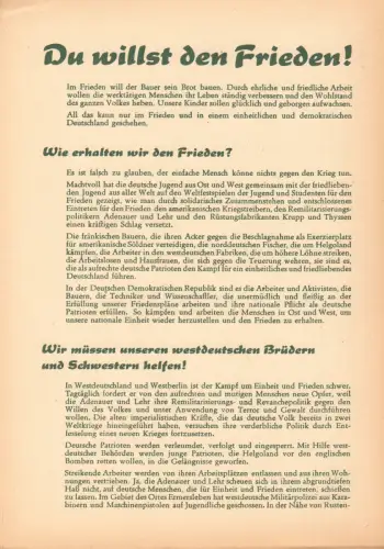 Agitations- und Werbeblatt der Volkssolidarität, 1951